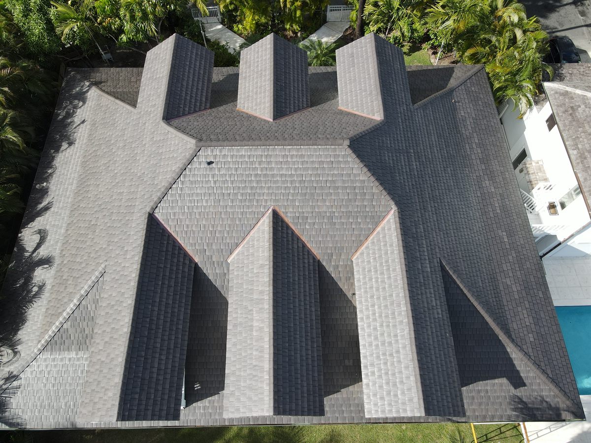 Finished Enviroshake roof from above